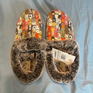 Memory foam puppy slippers